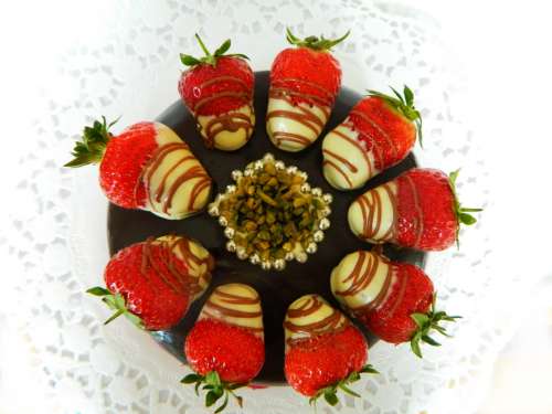 Strawberry Cake Food Gourmet Sweet Chocolate
