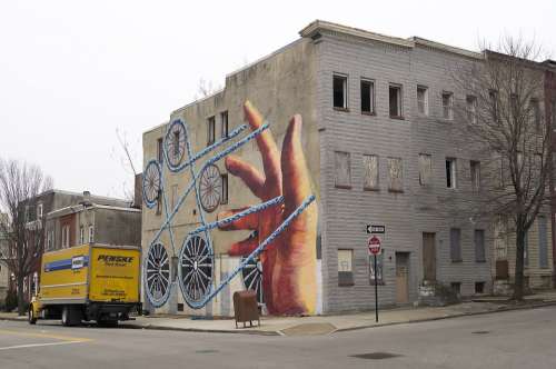 Street Art Graffiti Mural Baltimore City Urban