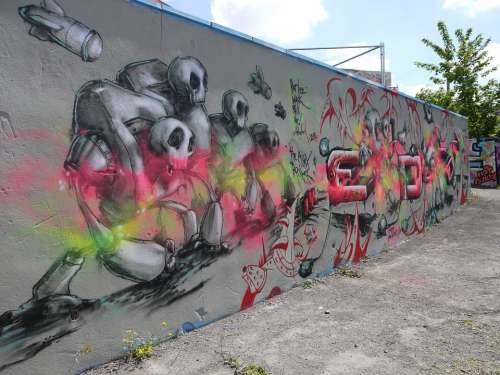 Street Art Grafitti Backdrop Colorful Color
