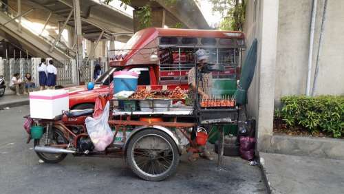 Street Food Food Stall Bangkok Thailand Eat