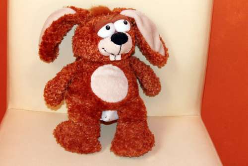 Stuffed Animal Hare Brown Teddy Bear