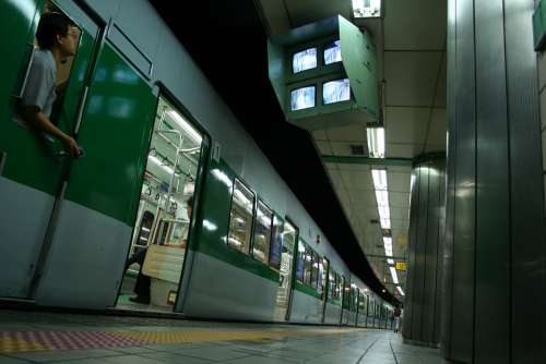 Subway Metro Korea Seoul Train Train Station
