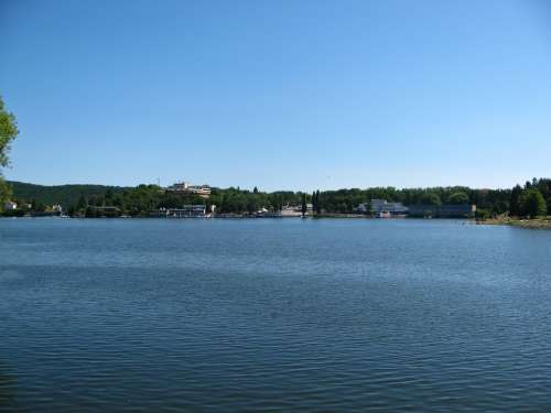 Summer Lake Brno Prigl Water Blue Sky Harbour