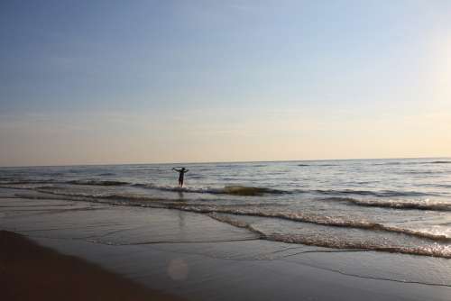 Summer North Sea Coast Sand Wave Nature Holidays