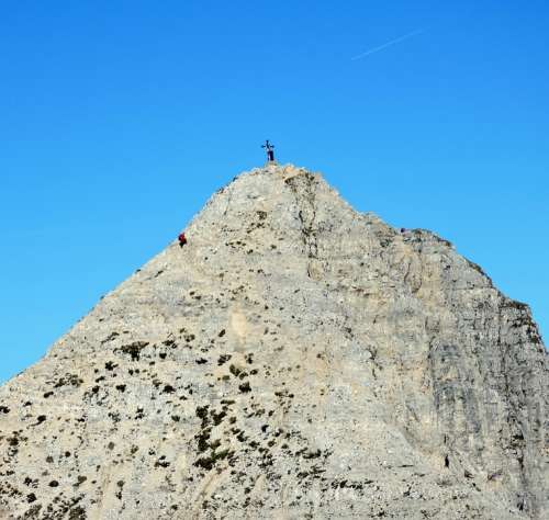 Summit Top Climbing Climber Carega Hiking Veneto
