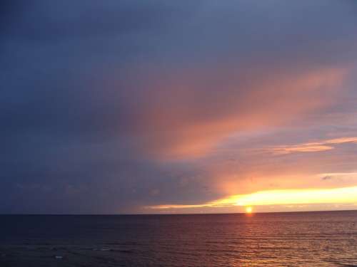 Sun Sunset Nature Clouds Sky Light Water