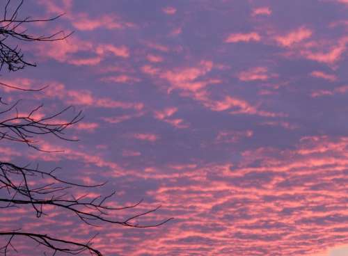 Sunrise Morgenrot Skies Bright Red
