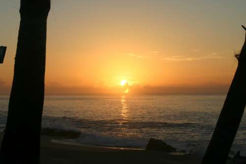 Sunrise Ocean Cabo San Lucas Mexico Lucas Tropical