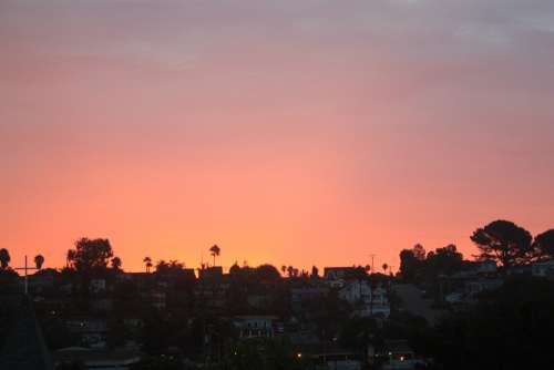 Sunrise Landscape Morning Sky Encinitas California