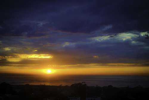 Sunset Clouds Beach Eventide Sky