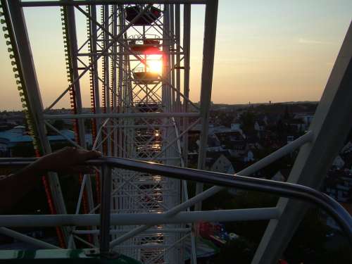 Sunset Ferris Wheel Technology Metal