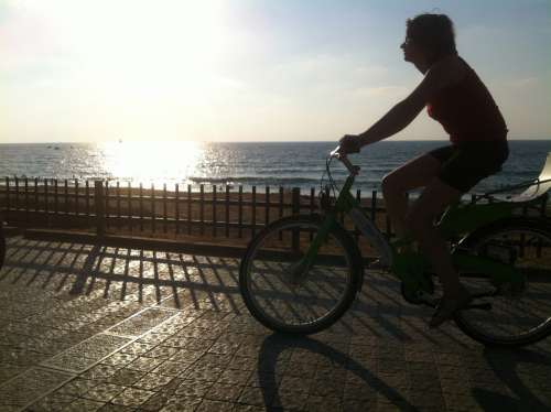 Sunset Bike Sky Biking Sports Free Riding