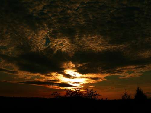 Sunset Horizon Cloud View Weather Outdoor