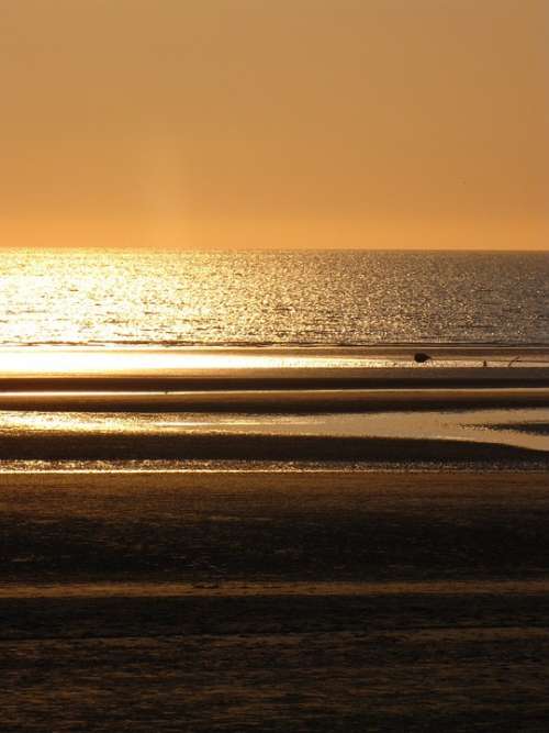 Sunset North Pas De Calais Cloud Beach Sea Seawall