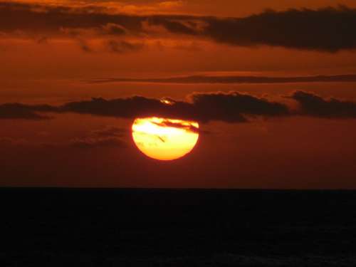 Sunset Sea Clouds Sky Skies Filter Hawaii Sun