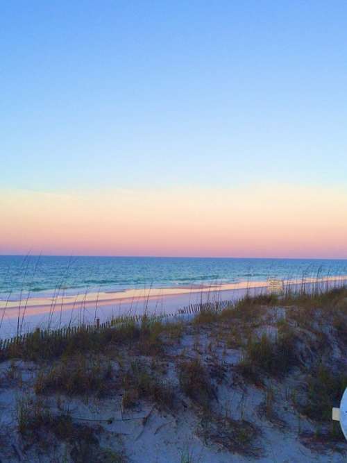 Sunset Sunrise Beach Ocean Water Sand Destine
