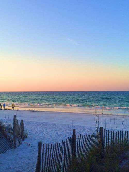 Sunset Sunrise Beach Ocean Water Sand Destine