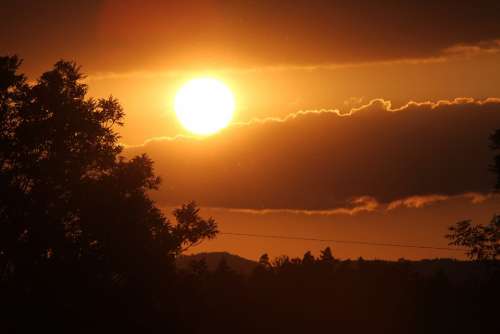 Sunset Sun Evening Sky Sky Afterglow Abendstimmung