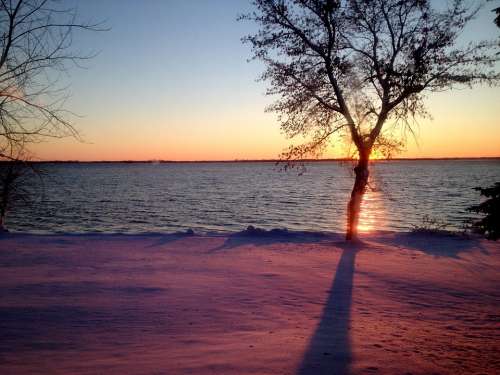 Sunset Lake Winter