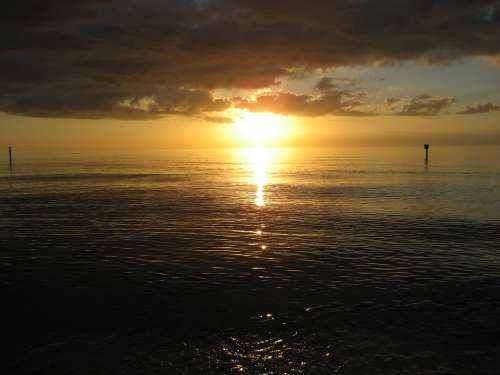 Sunset Beach Florida Sea Ocean Vacation