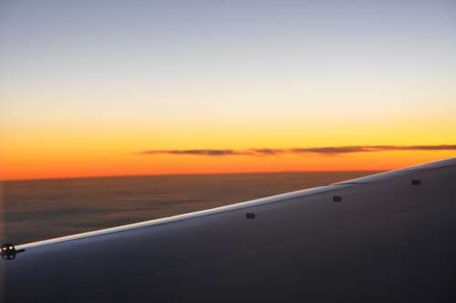 Sunset Airplane Window