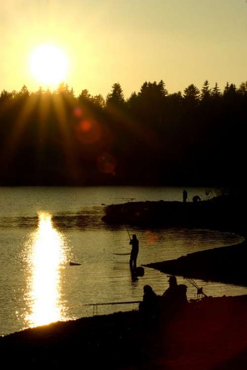 Sunset Fisherman Dam