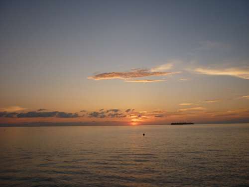 Sunset Ocean Beach Island Dawn Sea Travel