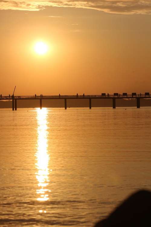 Sunset Beach Baltic Sea Sea Sky Sun Evening