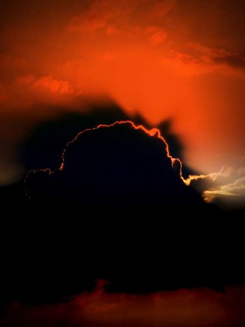 Sunset Sun Cloud Fire In The Evening