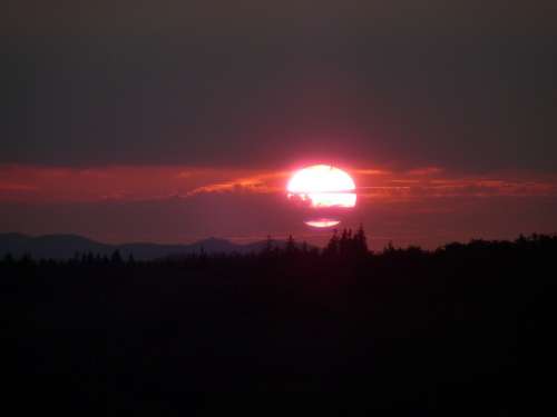 Sunset Sky Mountains