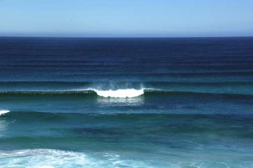 Surf Breakers Ocean Waves Seascape Surfing Sea