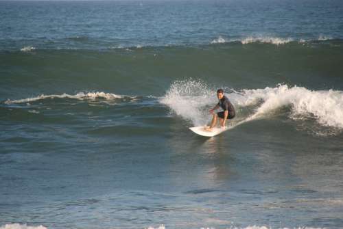 Surfer Sea Wave Sport Ocean Beach Outdoor Summer