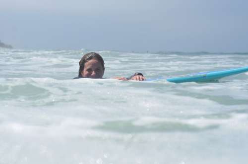 Surfer Surfing Ocean Girl Sea Women Water Nature