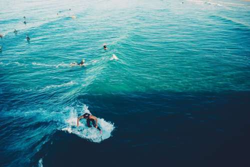 Surfing Surf Surfers Ocean Sea Water Surfboard