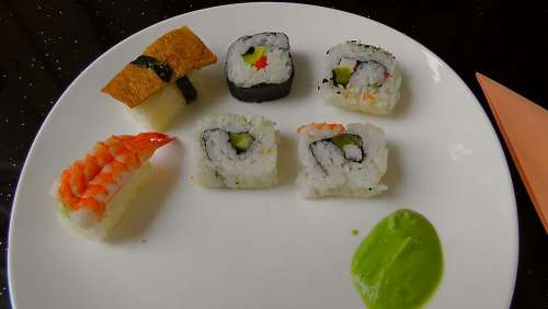 Sushi Food Fish Japanese Plate Eat Cover