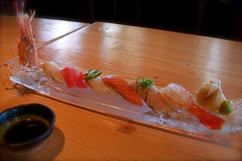 Sushi Food Japanese Asian Shrimp Fish Raw Sauce