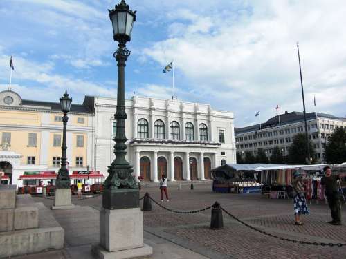 Sweden Gothenburg Lantern Market Downtown