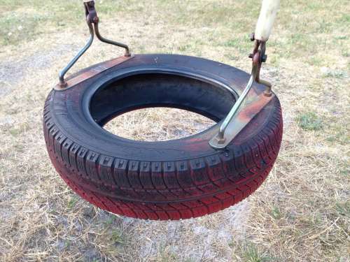 Swing Playground Tyre Play Childhood Old Fun