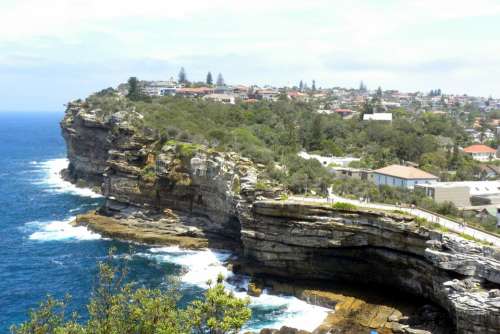 Sydney Australia The Bluff Cliff Watson Bay Sea
