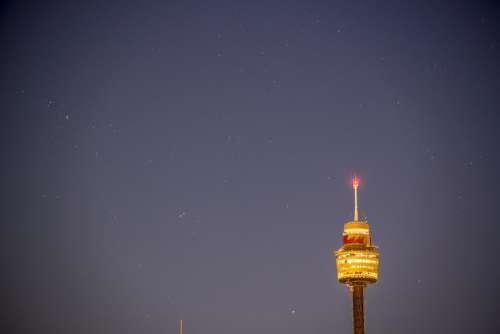 Sydney Australia Centrepoint Tower Stars Dawn