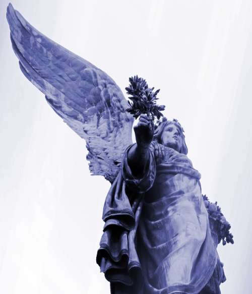 Symbol Angel Figure Sculpture Wing Statue Memory