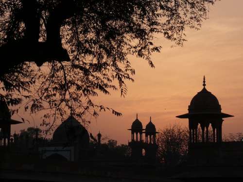 Taj Mahal India Tomb Mausoleum Sunset