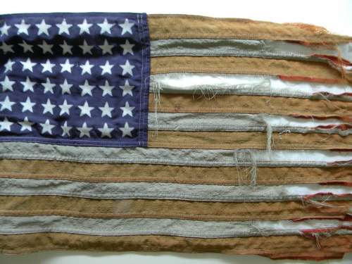 Tattered Flag Old Glory Vintage Flag America