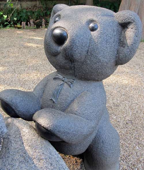 Teddy Bear Sculpture Bear Stone Granite Play