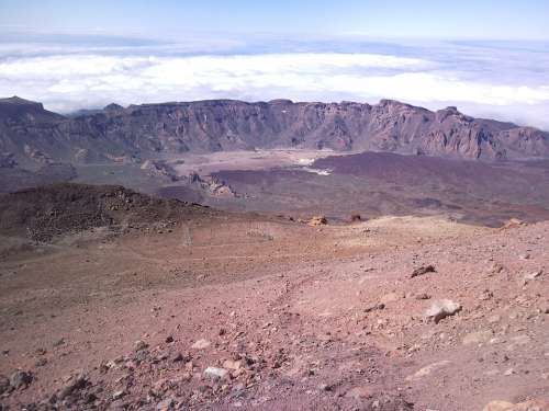Teide Volcano Crater Spain Cladera