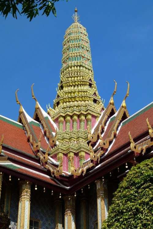 Temple Thailand Buddhism Gilded Asia Art From Asia