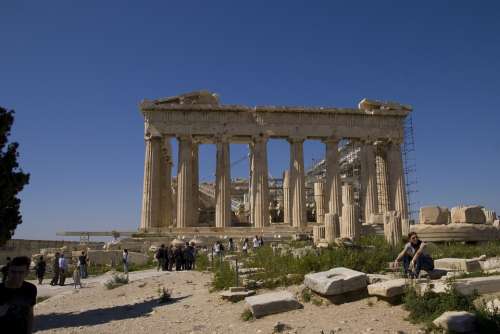 Temple Athens Travel Greece Columns Antique