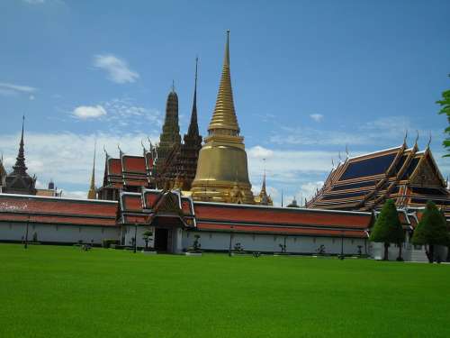 Temple Bangkok Thailand Gold Asia Buddhism