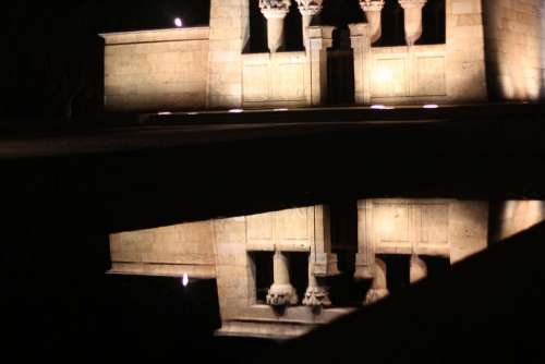 Temple Of Debod Madrid Reflection