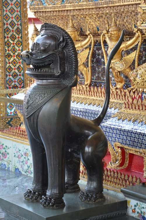 Temple Of The Emerald Buddha A Bird With A Human Head